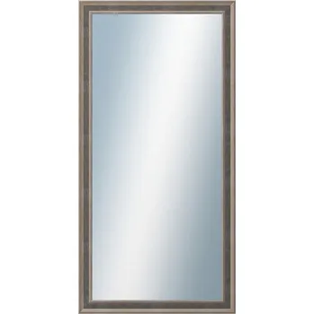Zrcadlo DANTIK - Zarámované zrcadlo - rozměr s rámem cca 50x100 cm z lišty TOOTH malá stříbrno černá (3164)