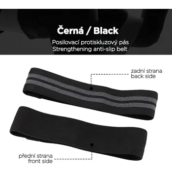 TOPKO PRODUCT GROUP LTD Posilovací protiskluzový pás S - začátečník Barva: Černá