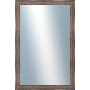 Zrcadlo DANTIK - Zarámované zrcadlo - rozměr s rámem cca 80x120 cm z lišty TRITON široký měď antik (2951)