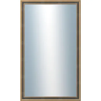 Zrcadlo DANTIK - Zarámované zrcadlo - rozměr s rámem cca 60x100 cm z lišty TOOTH malá zlato černá (3163)