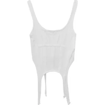 Dámský pletený top Barva: Bílá, Velikost: S