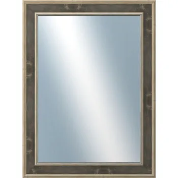 Zrcadlo DANTIK - Zarámované zrcadlo - rozměr s rámem cca 60x80 cm z lišty TOOTH zlato černá (2780)