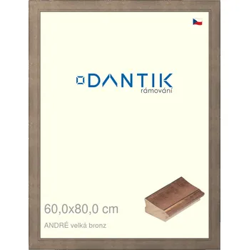 Rám na obraz DANTIK rámeček 60x80 | ANDRÉ velká bronz (Plexi Čiré) (Vyrobeno s láskou u nás v DANTIKU)