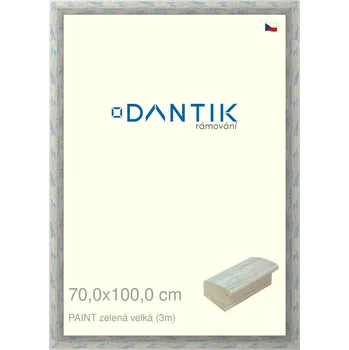 Rám na obraz DANTIK rámeček 70x100 | PAINT zelená velká (Plexi Čiré) (Vyrobeno s láskou u nás v DANTIKU)