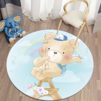 Koberec Kulatý dětský koberec se žirafou - 1,150 cm x 150 cm