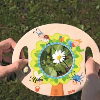 Dřevěná hračka Goki Dřevěná XL lupa s držadly