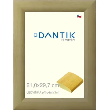 Rám na obraz DANTIK rámeček 21x29,7 | LEDVINKA přírodní (Sklo Čiré) (Vyrobeno s láskou u nás v DANTIKU)