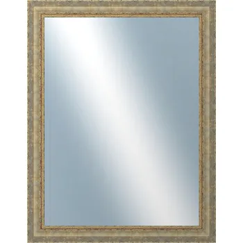 Koupelnový nábytek DANTIK - Zarámované zrcadlo - rozměr s rámem cca 70x90 cm z lišty ZVRATNÁ bílozlatá plast (3067)