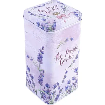 Dóza na potraviny Plechová dóza Lavender Garden (Lavender dekorace do bytu)