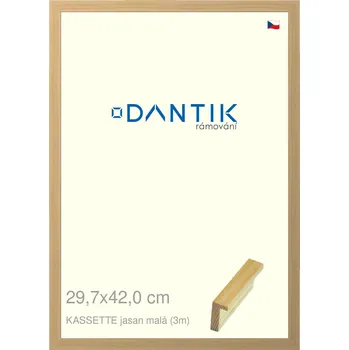 Rám na obraz DANTIK rámeček 29,7x42 | KASSETTE jasan malá (Plexi Čiré) (Vyrobeno s láskou u nás v DANTIKU)