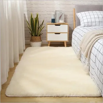 Koberec Koberec do obýváku a dětského pokoje | chlupatý koberec - béžový,160 x 230 cm (63 x 90 palců)