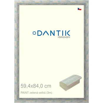 Rám na obraz DANTIK rámeček 59,4x84 | PAINT zelená velká (Plexi Čiré) (Vyrobeno s láskou u nás v DANTIKU)