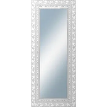 Zrcadlo DANTIK - Zarámované zrcadlo - rozměr s rámem cca 50x120 cm z lišty ROKOKO stříbrná házená (2881)