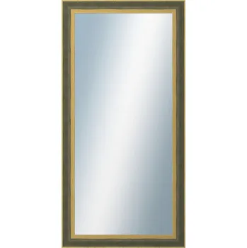 Koupelnový nábytek DANTIK - Zarámované zrcadlo - rozměr s rámem cca 60x120 cm z lišty ZVRATNÁ zelenozlatá plast (3070)