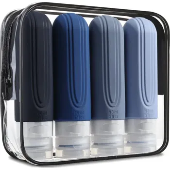 Take it shop Silikonové cestovní lahvičky 90ml - sada 4ks Pořadí: 02 - modrá (blue)