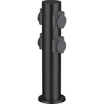 Venkovní osvětlení Venkovní sloupek Lalumi Dody 4xzásuvka černý