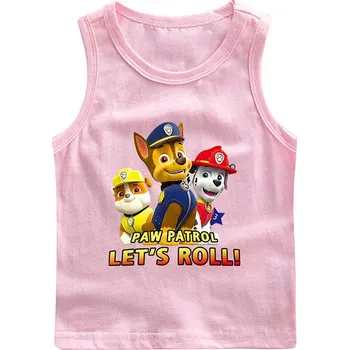 Tlapková Patrola - bavlněné tílko Barva: Růžová, Velikost: 140 CM