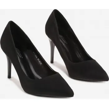 Dámské lodičky Moderní dámské semišové lodičky BO-202-38 BLACK, VELIKOST 38