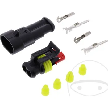 Auto elektroinstalace Elektrický konektor vodotěsný, tzv. štekr, dvoukontaktový - JMP 158.06.93