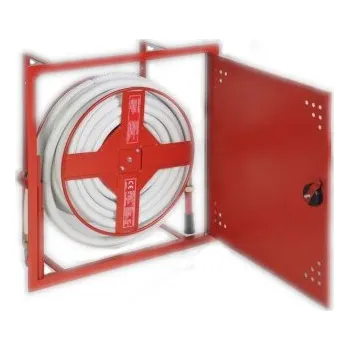 Hydrantová skříň ALBECO hydrant vestavba s tvarově stálou hadicí DN19, plná dvířka, 30m, červený HSV DN19/30