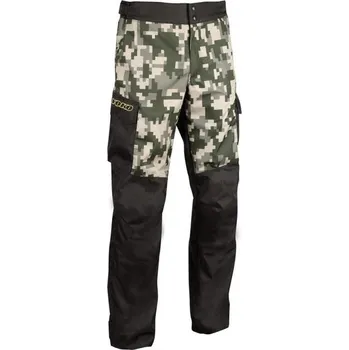 Moto kalhoty YOKO kalhoty Skloddi BLACK/ GREEN CAMO - S