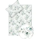 DARRÉ Saténové povlečení do postýlky Eukalyptus Velikost: 95 x 130 + 45 x 65