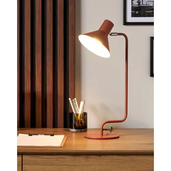 Osvětlení Stolní lampa oranžová kovová 51 cm kuželovité stínidlo nastavitelná noční lampa ložnice obývací pokoj industriální dizajn Beliani