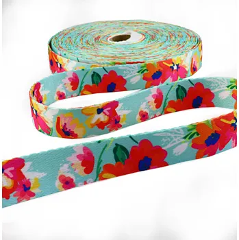 Subliprint Popruh polyesterový 30 mm květiny
