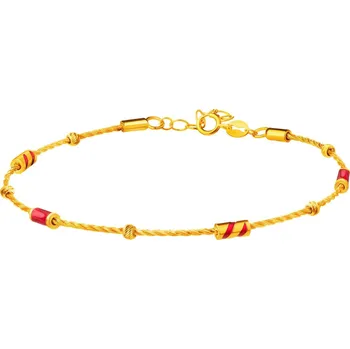 Náramek Zlatý pevný náramek se smaltem - AP532-5981