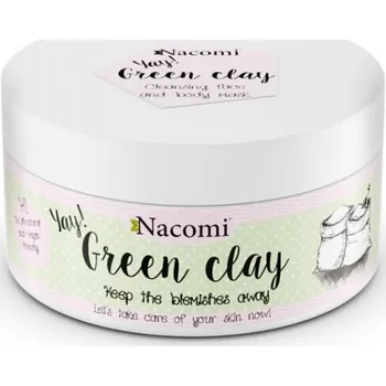 Pleťová maska Nacomi - Zelený jíl, maska pro smíšenou a aknózní pleť, 65 g