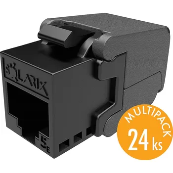Serverovna Solarix SXKJ-5E-UTP-BK-SA keystone CAT5E samořezný, multipack 24 ks 2307-007