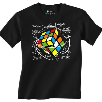 Chlapecké tričko Dětské tričko Rubikova nápověda (Od 3 do 13 let) (Velikost: 9-11, Barva: Černá)