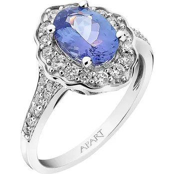 Prsten Prsten z bílého zlata s brilianty a tanzanitem - ryzost 585 - 220.274