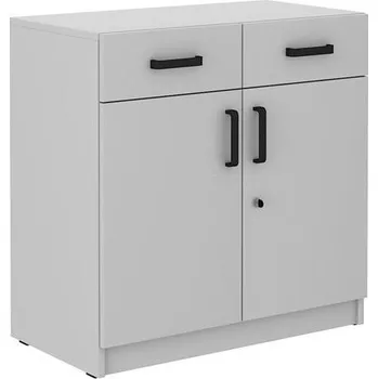 Kancelářská sestava Spodní skříňka se zámkem Malta 105 2F2S světle šedá