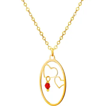 Náhrdelník Zlatý náhrdelník se zirkonem, anker - srdce - AP531-2852