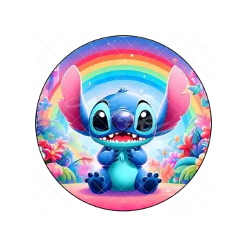 Jedlá dekorace na dort STITCH DUHA, VARIANTA Jedlý papír 1827