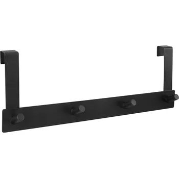 Věšák Walteco Věšák na dveře 4 háčky, zavěšení 20mm, matná černá