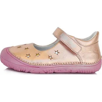 Capáčky Dívčí barefoot balerínky DDstep Metalic Pink 21