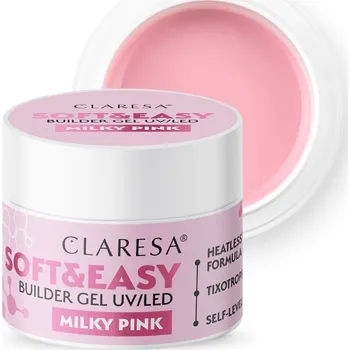 CLARESA® Stavební gel na nehty SOFT & EASY Builder gel MILKY PINK, 45g