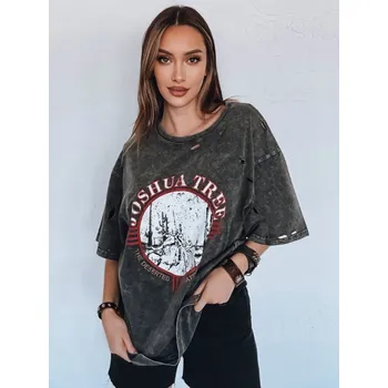 Dámské tričko Dámské triko DSTREET JOSHUA TMAVĚ ŠEDÁ unisize