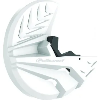 POLISPORT Kryt předního brzdového kotouče se spodním krytem vidlice POLISPORT PERFORMANCE 8151400002 bílá/černá