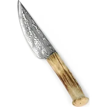 lovecký nůž Jakutský Damascus parůžek