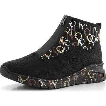 Dámské polobotky Rieker sportovnější kotník s předním zipem černý M4953-00 - 40 | P677675