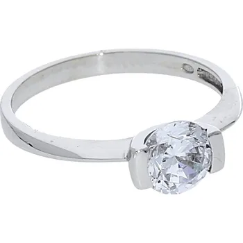 Prsten Goldstore Stříbrný prsten kulatý zirkon bílý Velikost: 52