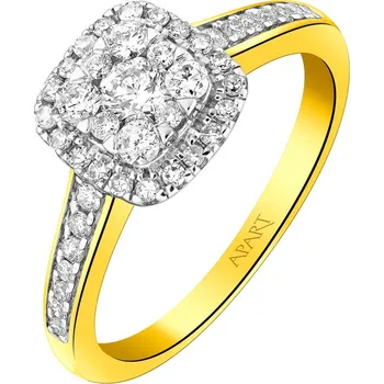 Prsten Zlatý prsten s diamanty - 0,50 ct - ryzost 585 - 181.291