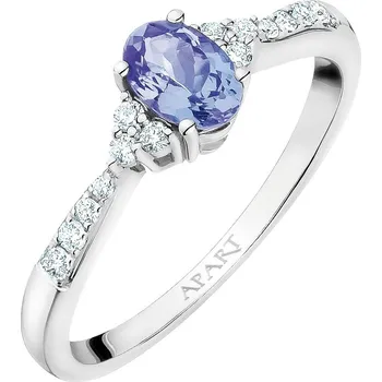 Prsten Prsten z bílého zlata s brilianty a tanzanitem - ryzost 585 - 103.404