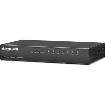 Síťový prvek Intellinet 8-Port Fast Ethernet Office Switch Fast Ethernet (10/100) Černá