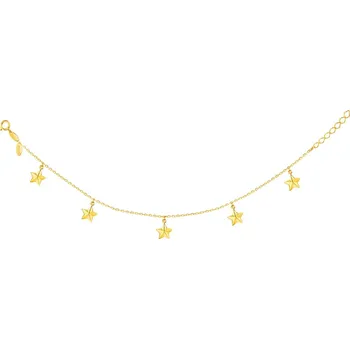 Náramek Zlatý náramek, anker - hvězdy - AP531-8176