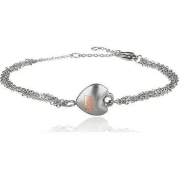 Náramek Dámský náramek se srdíčkem Breil TJ2729 Nerezová ocel Šedá (20 cm)