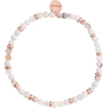 Náramek Pozlacený náramek z mosazi s acháty - AR536-6415